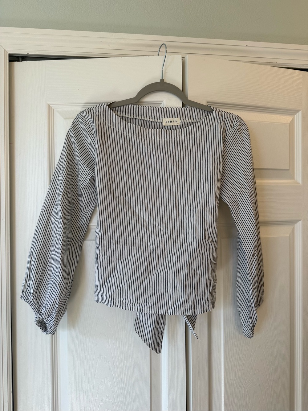 Firth striped blouse tie back